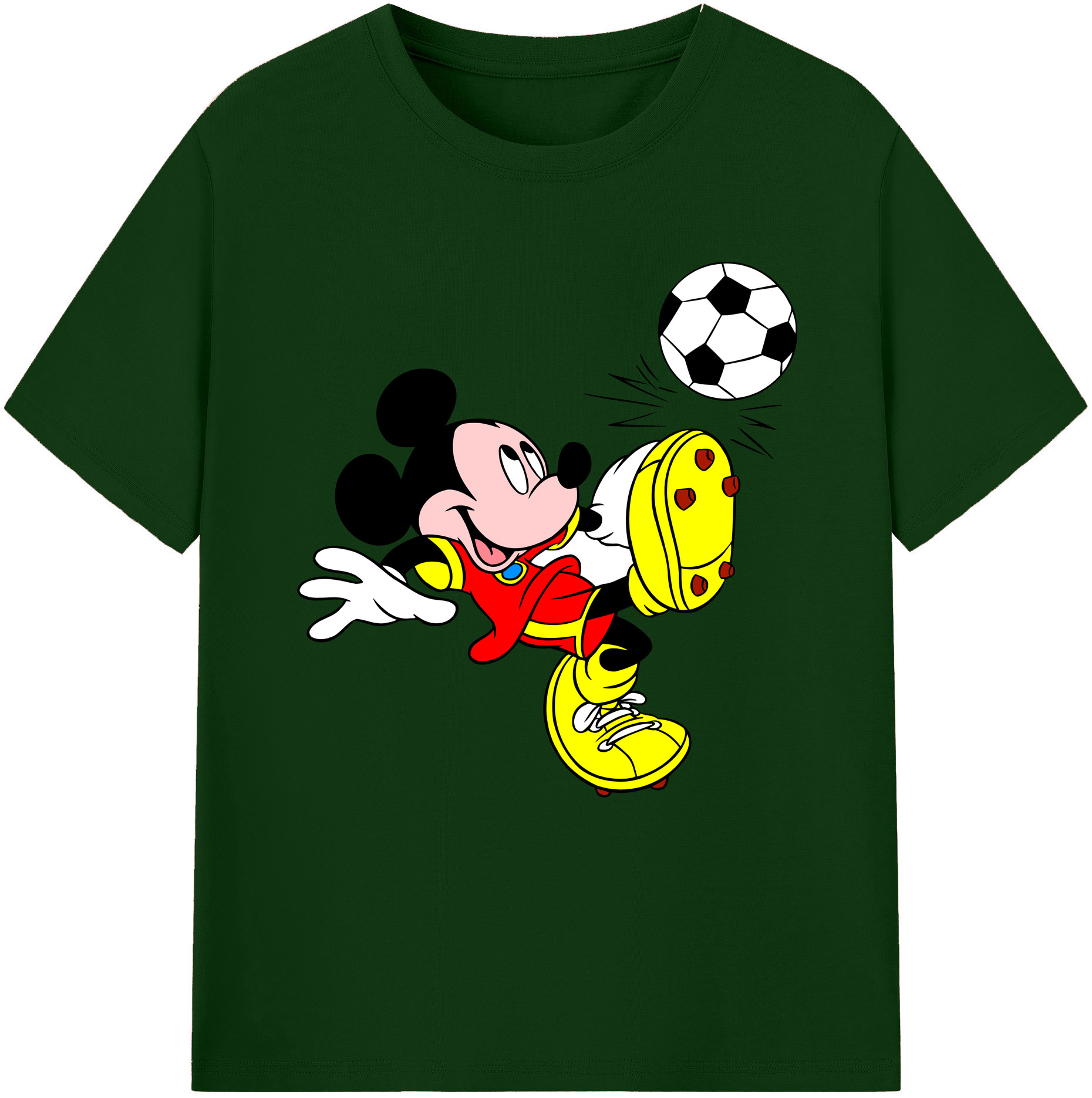 （画像用） ミッキーマウス Mickey Mouse 綿100％半袖Tシャツ（フロントプリント）